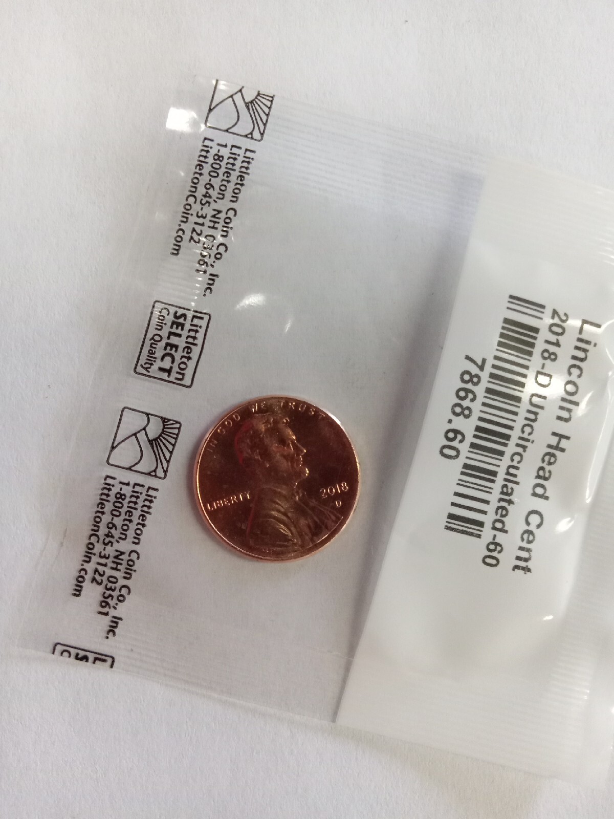 Two 2 2018-D, 2009-D Uncirculated Lincoln Head Cents