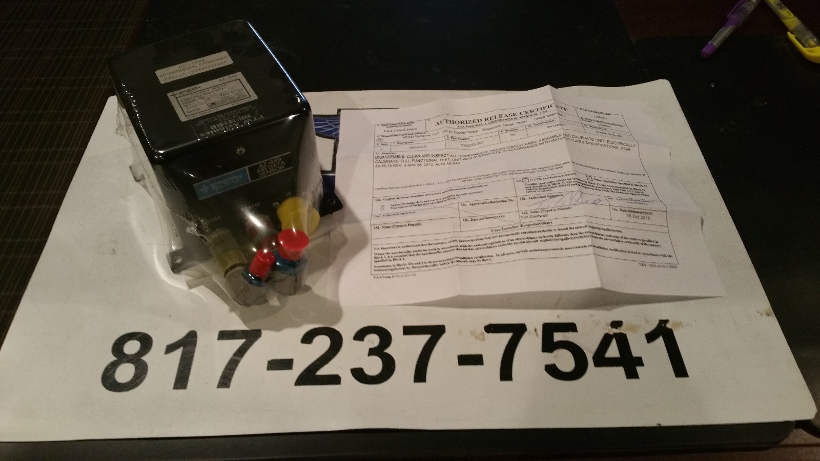 AIR DATA SENSOR, AZ649, 7002353-901, fresh 8130 10/15