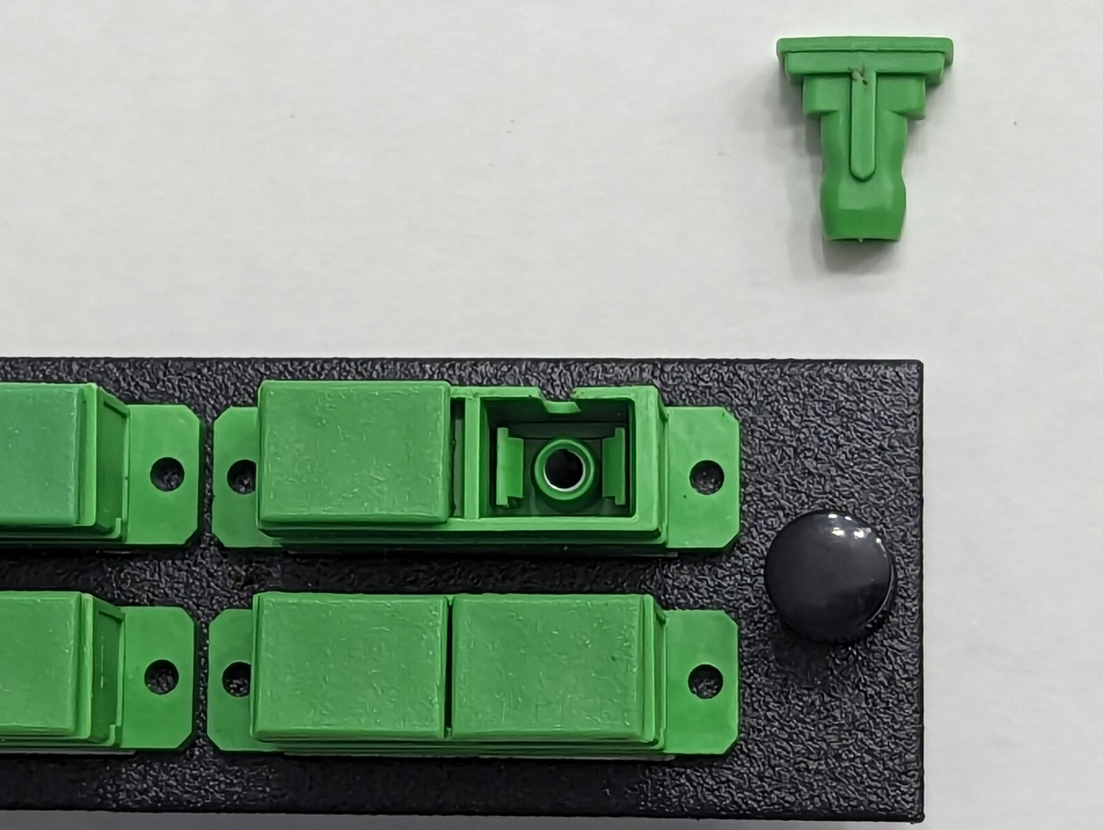 Fiber Optic Adapter Panel, Single Mode, 6 Duplex SC Connectors, 12 Ports SM/APC