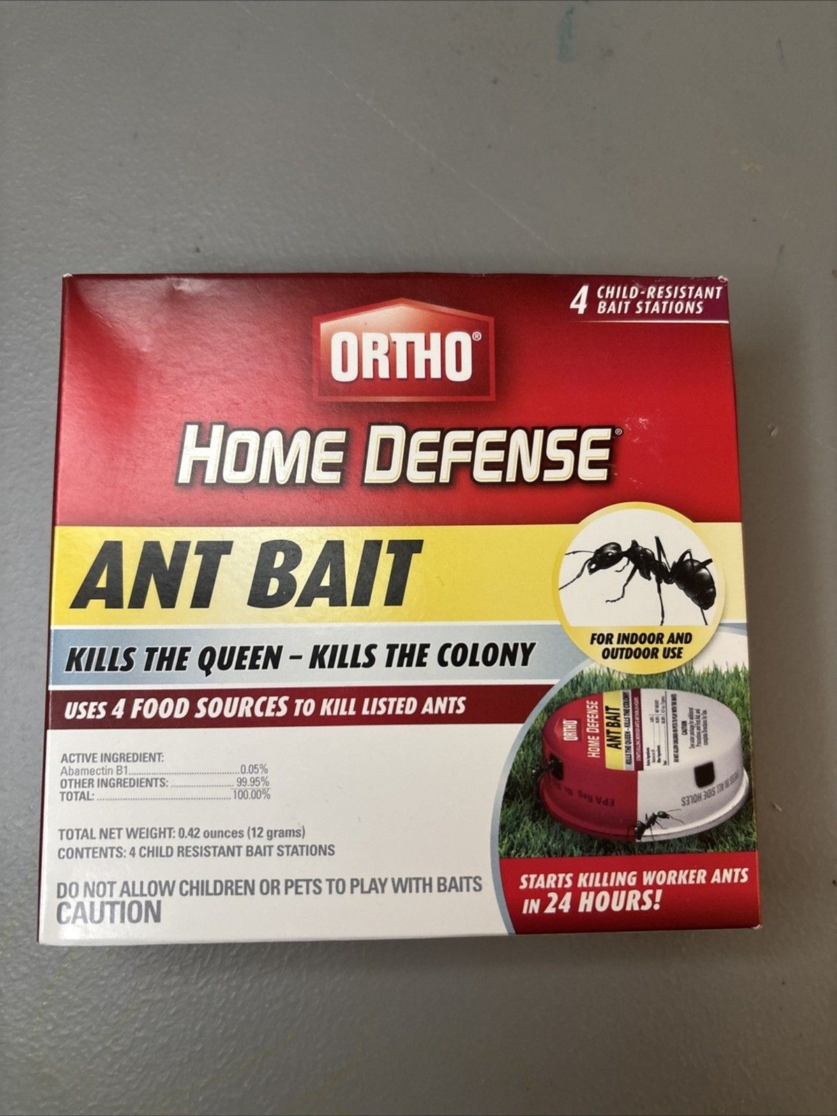Ortho Home Defense Ant Bait Indoor/Outdoor  1 Pack of  4 Bait Stations
