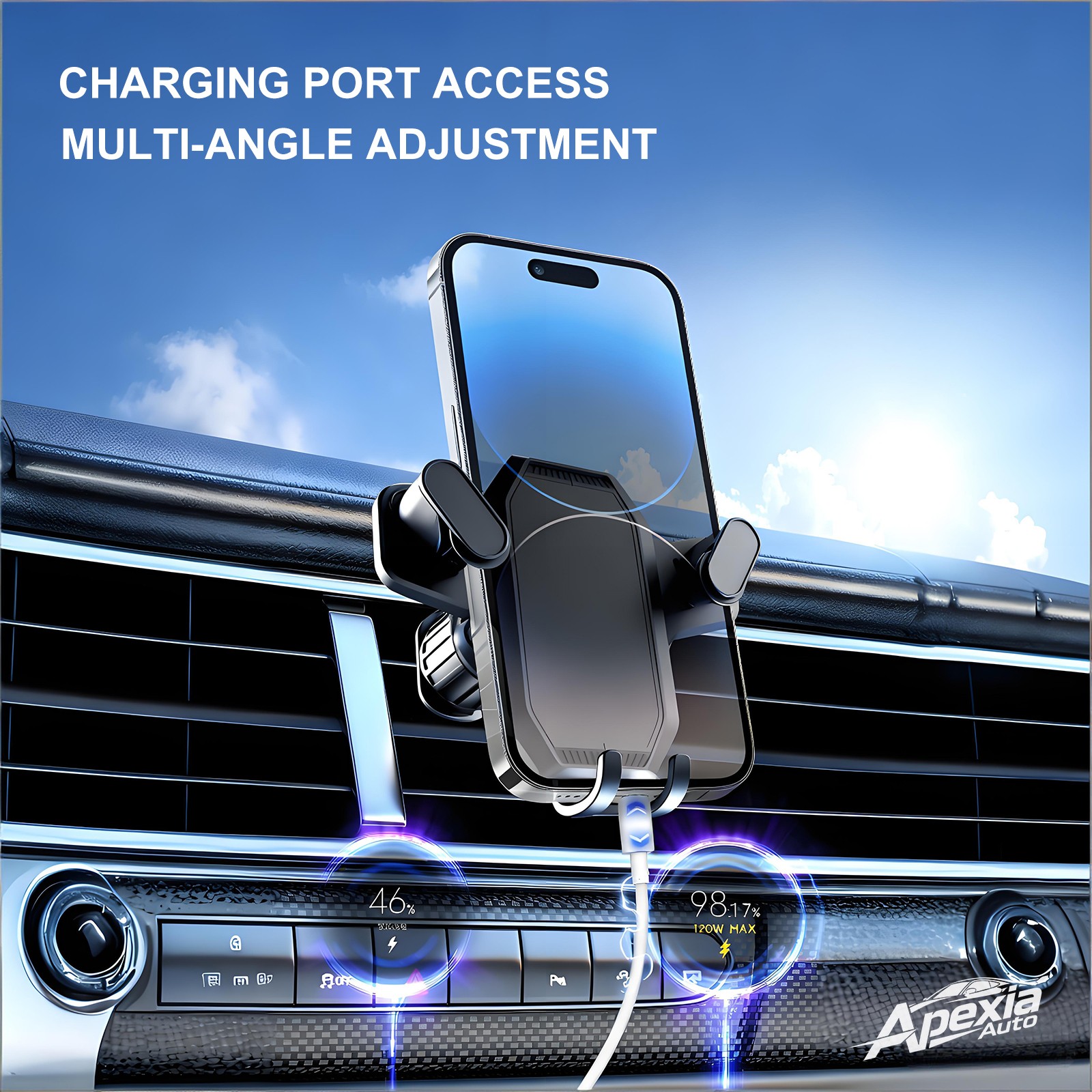 Car Phone Mount for Car Universal Air Vent Mount with Hook Clip Car Phone Holder