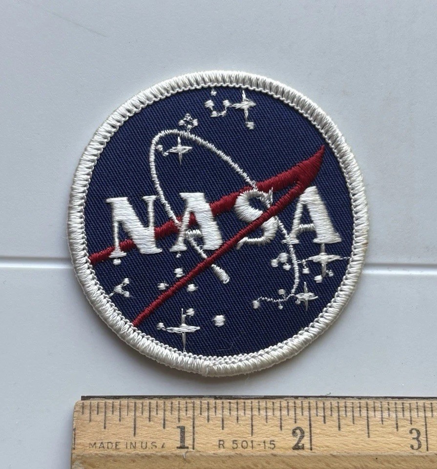 NASA Meatball Logo 2 5/8” Round Embroidered Souvenir Patch Badge