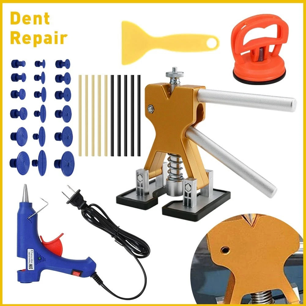 32PCS Paintless Dent Repair Kit Car Dent Puller Remover Hail Damage Tool Set