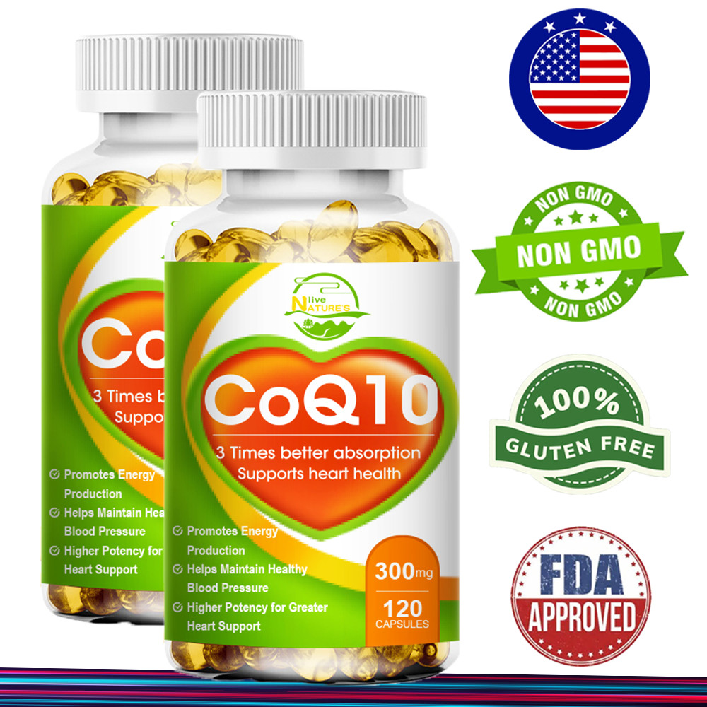 Natural CoQ 10 Coenzyme Q10 300mg Antioxidant Heart Health Capsules 240 Pills