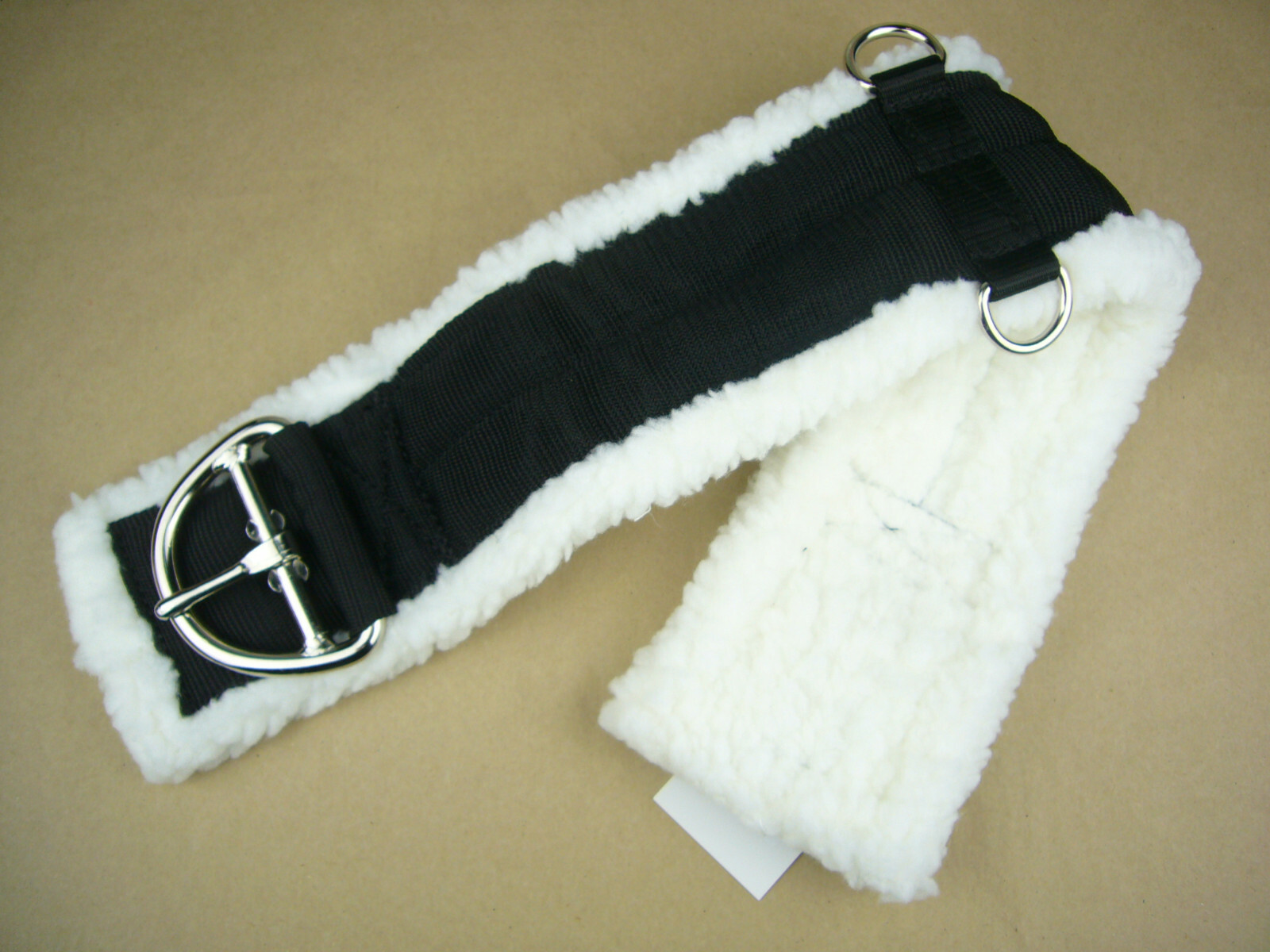 Western Girth Western Saddle Girth with Fur Black 20" (50cm)