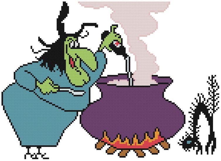 CROSS STITCH+ CRAFT PATTERN Looney Tunes Witch Hazel Black Cat Halloween Potion