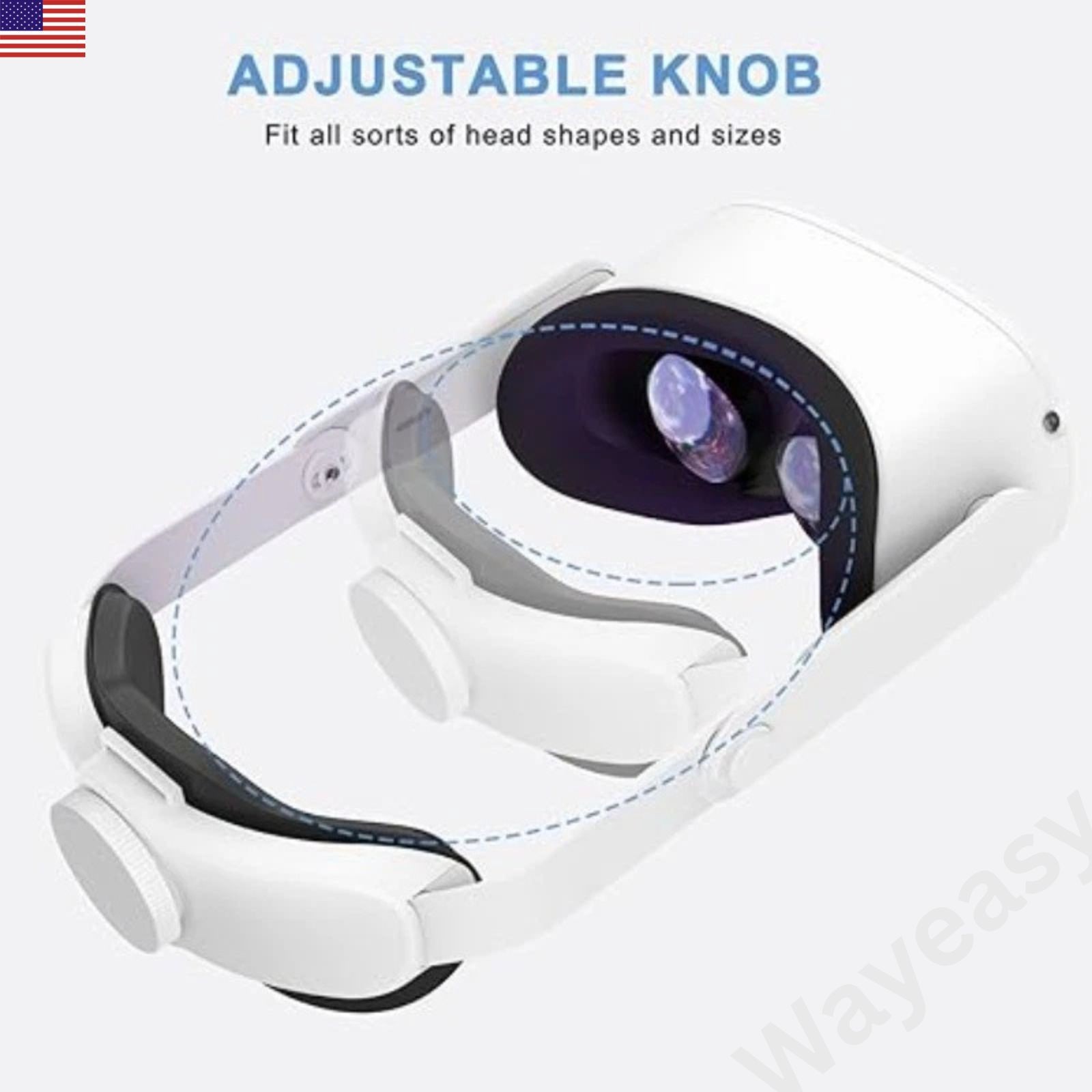 Adjustable Head Strap for Meta Quest 2 VR Comfort Elite Replacement Headband VR