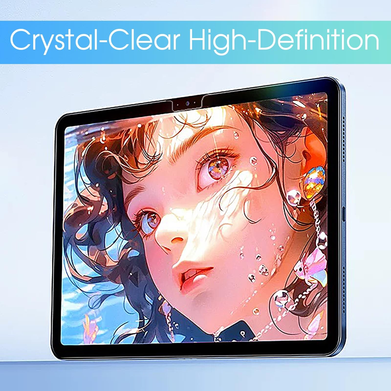 2-Pack Tempered Glass Protector Compatible with iPad 11 (A16) 11" & 10 Gen 10.9"