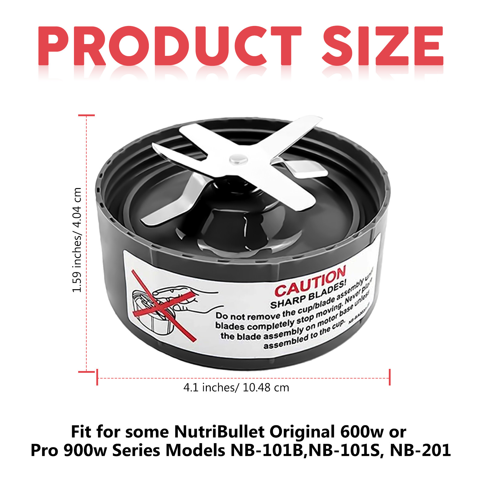 2 Pack Extractor Blades Replacement for NutriBullet NB-101S NB-101B 600W 900W