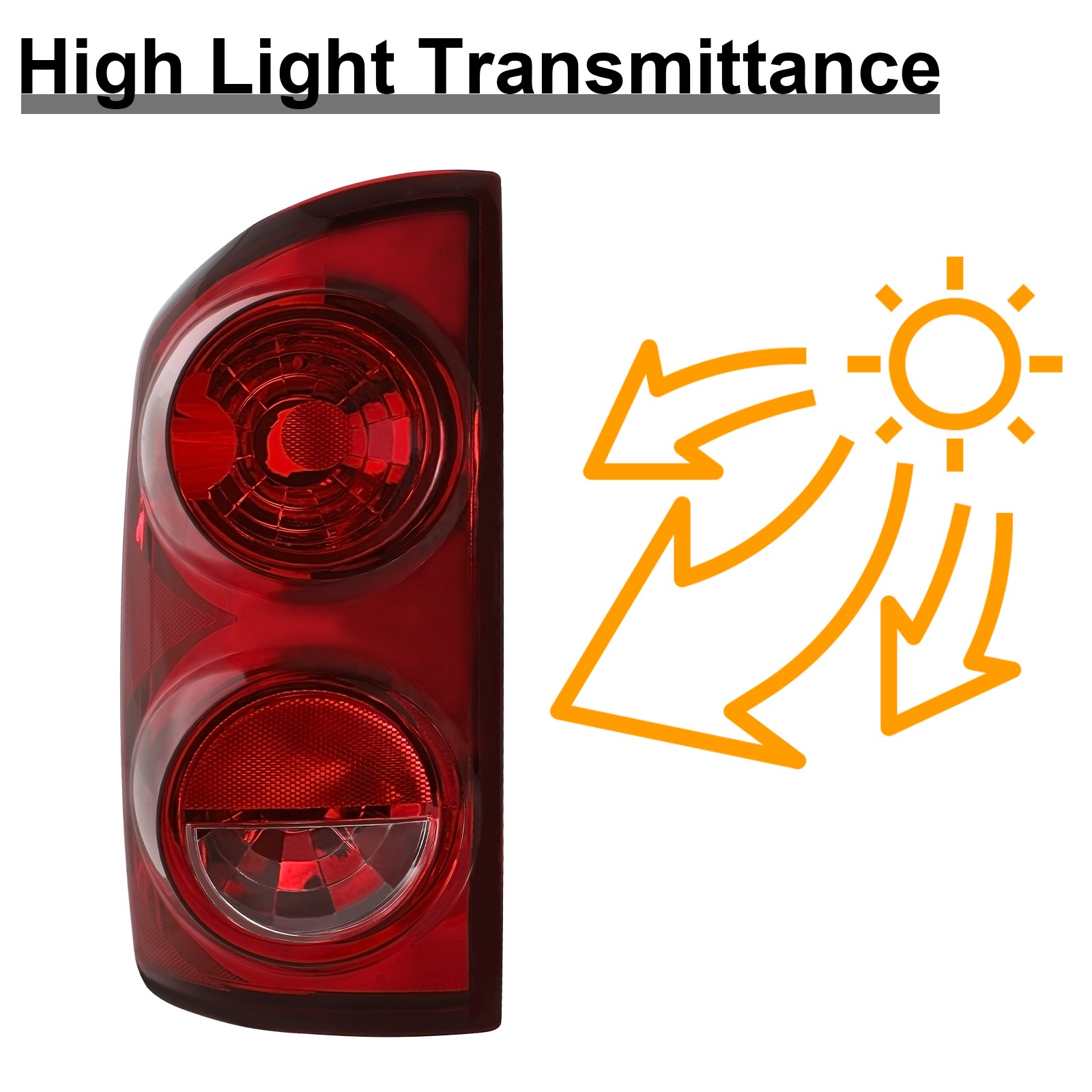 For 2007-2008 Dodge Ram 1500 Ram 2500 Ram 3500 Tail Light Set Pair