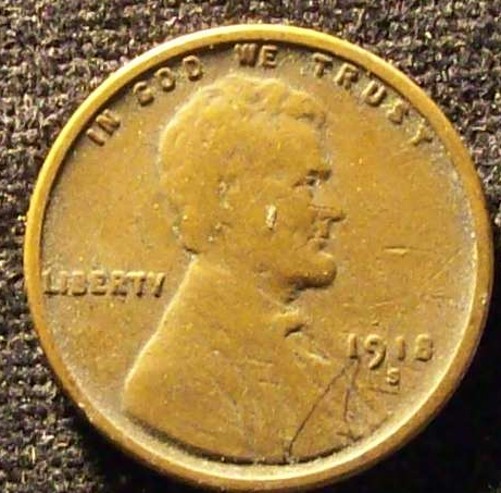 1918 S Wheat Cent