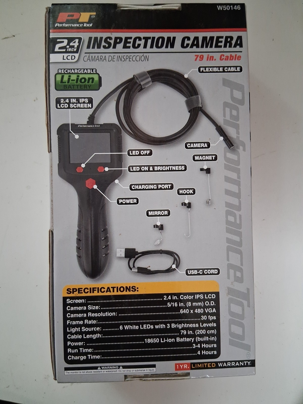 PERFORMANCE TOOL W50146 2.4' LCD INSPECTION CAMERA