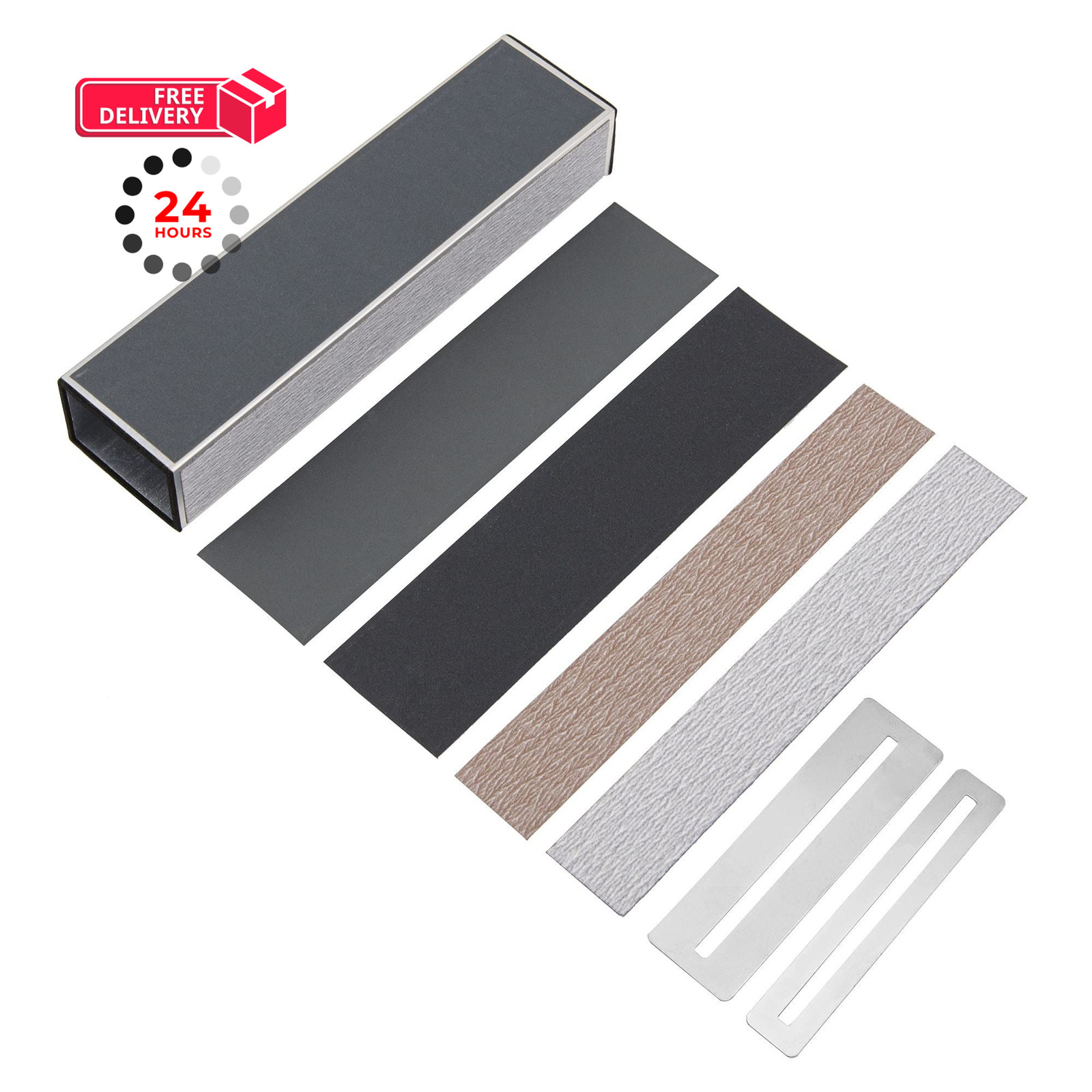 Yootones Guitar Fret Leveler Beam, 152mm x 39mm x 26mm, black, silver