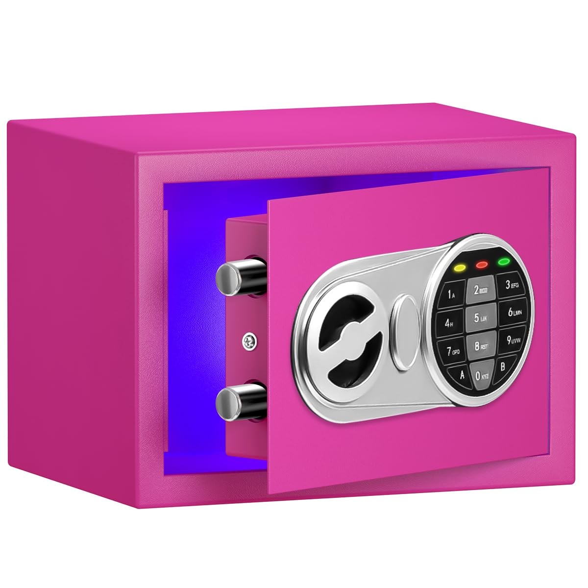 Pink Safe Box With Sensor Light Electronic Digital Keypad Steel Hidden