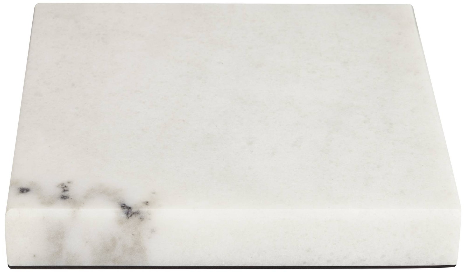 White Marble 8" Square x 1" High Pedestal Lamp Riser