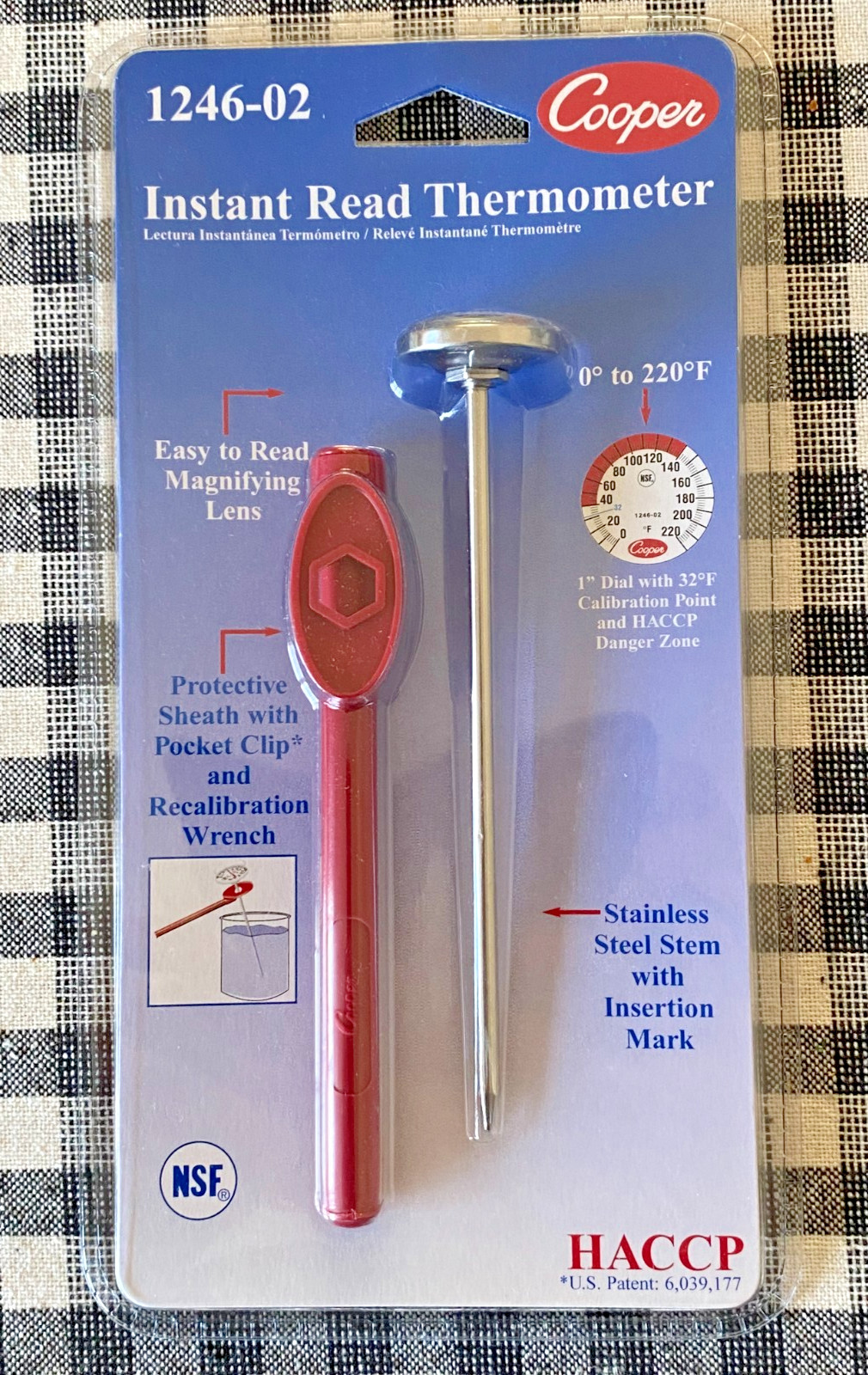 Cooper Instant Read Thermometer & Adjustable Wrench (unopened package)