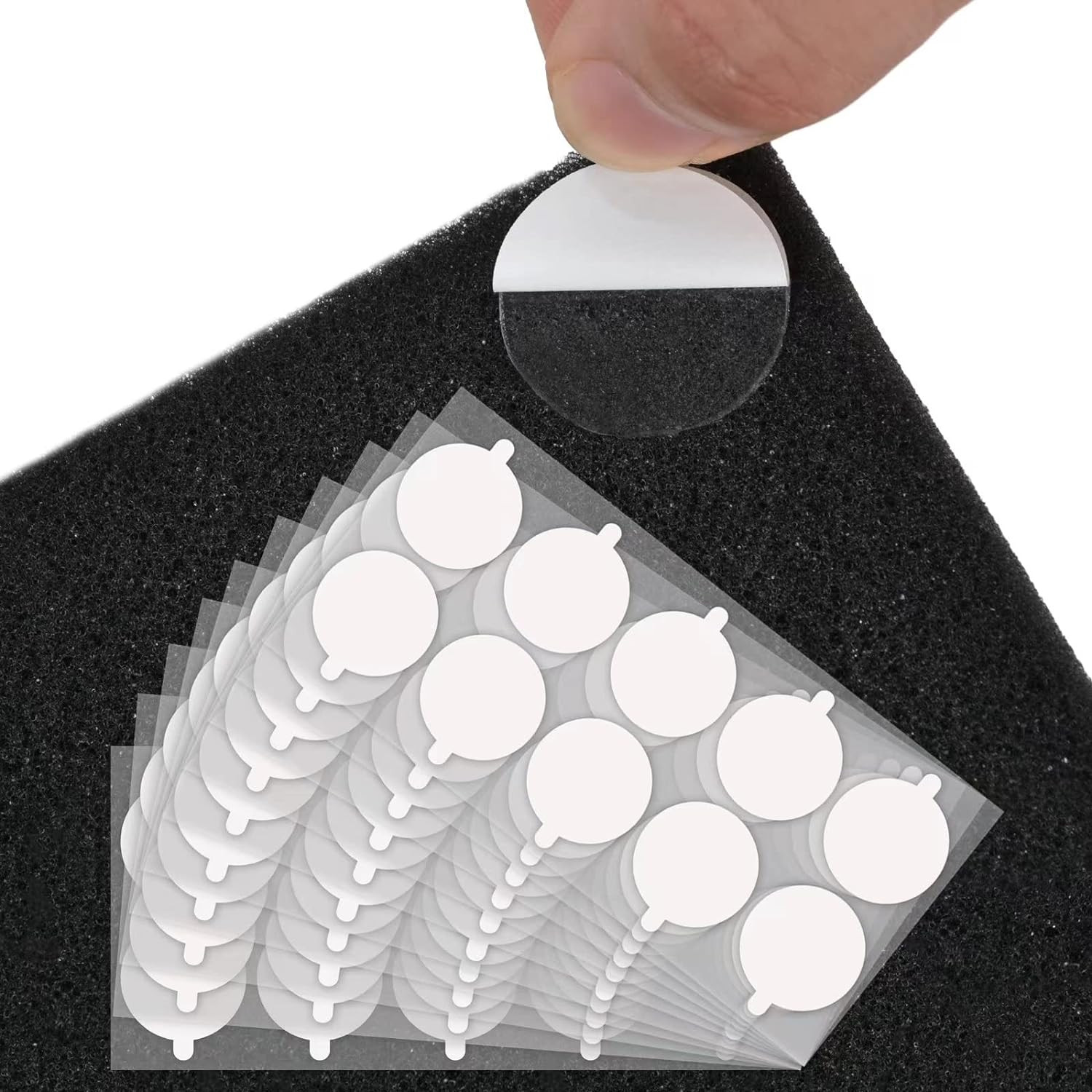 200Pcs Double Sided Tape for Acoustic Foam Panels, Removable Mounting Tape Wall