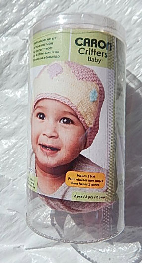Brand New "Caron Critters" Baby Knit/Crochet Pink Crown Kit - Smoke Free Home