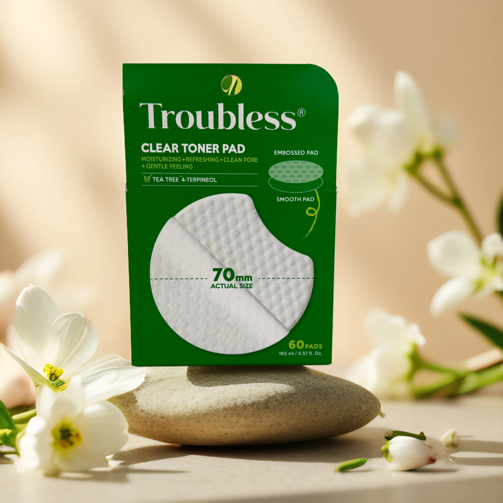 Clears & Refreshes Clear Toner Pad by Troubless – 60 Pads