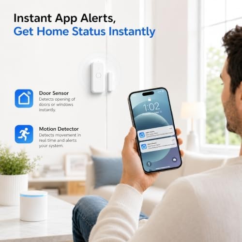 Wireless Home Security System WiFi 4G DIY Alarm No Subscription Fee App Control