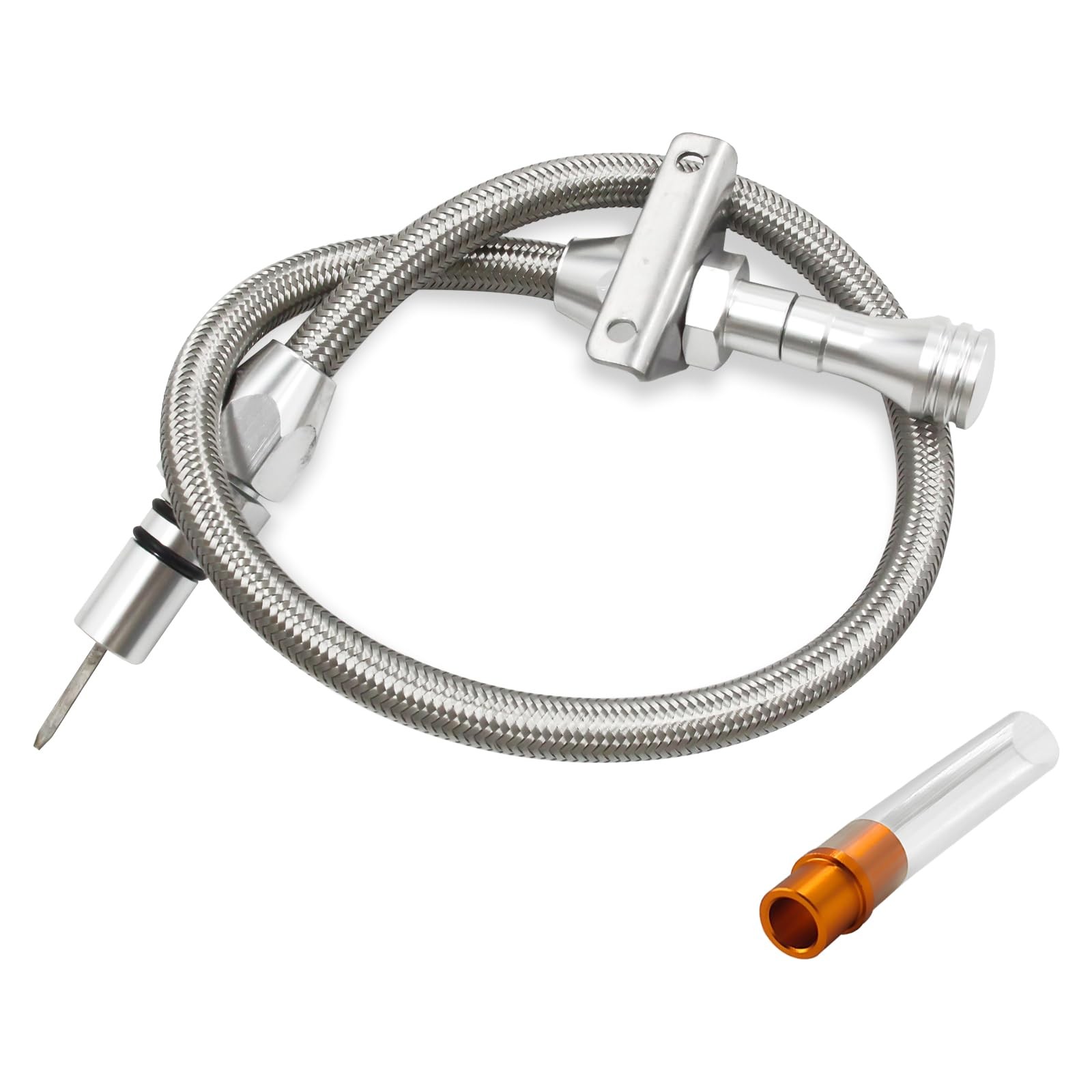 29.5 inch Silver Stainless Transmission Dipstick Tube Fit for GM 4L80E 700R4...