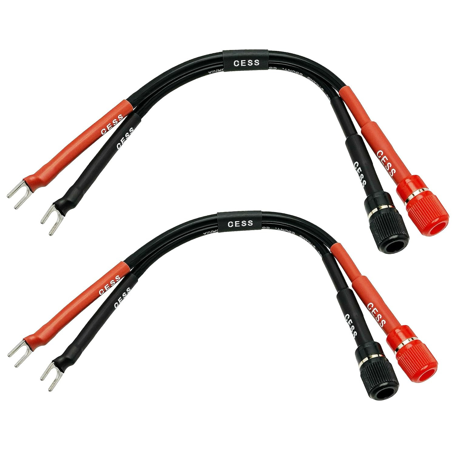 CESS-031S Fork Spade Plug to Binding Post Banana Female Small