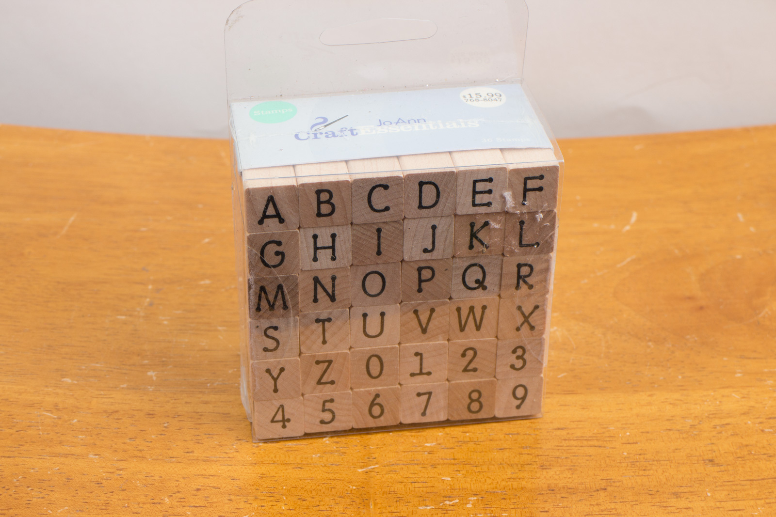 JoAnn Craft Essentials Alpha and Number Mini Stamp Set Crafting Scrapbook New