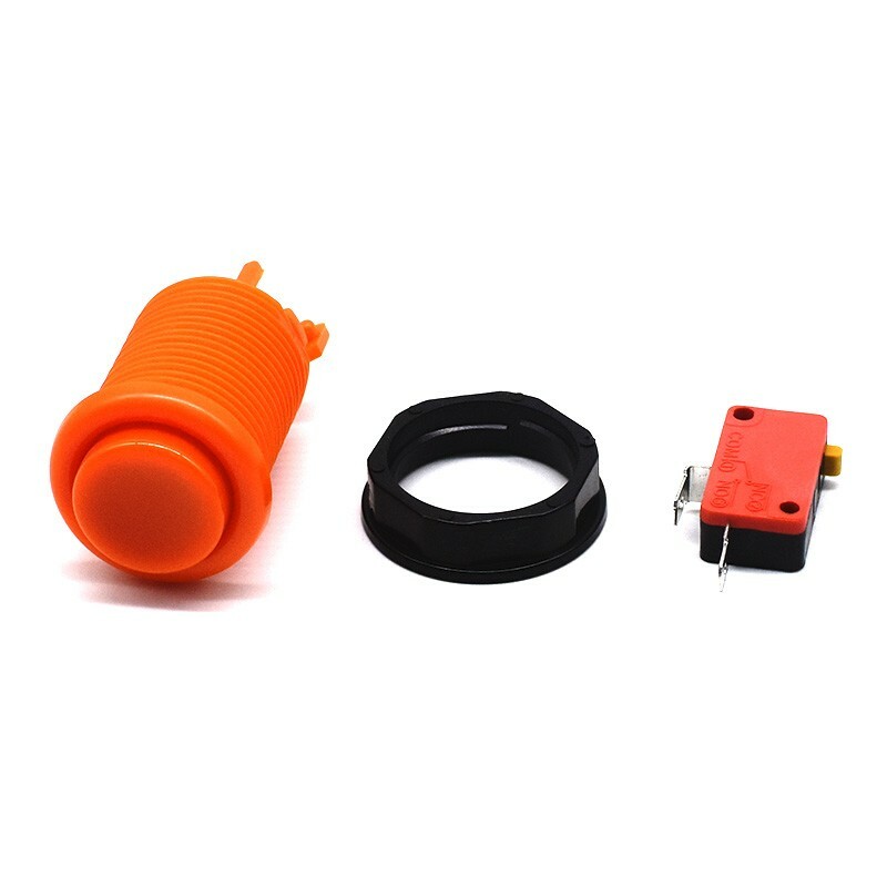 Arcade Game HAPP Style Push Button with Microswitch For JAMMA MAME DIY Orange US