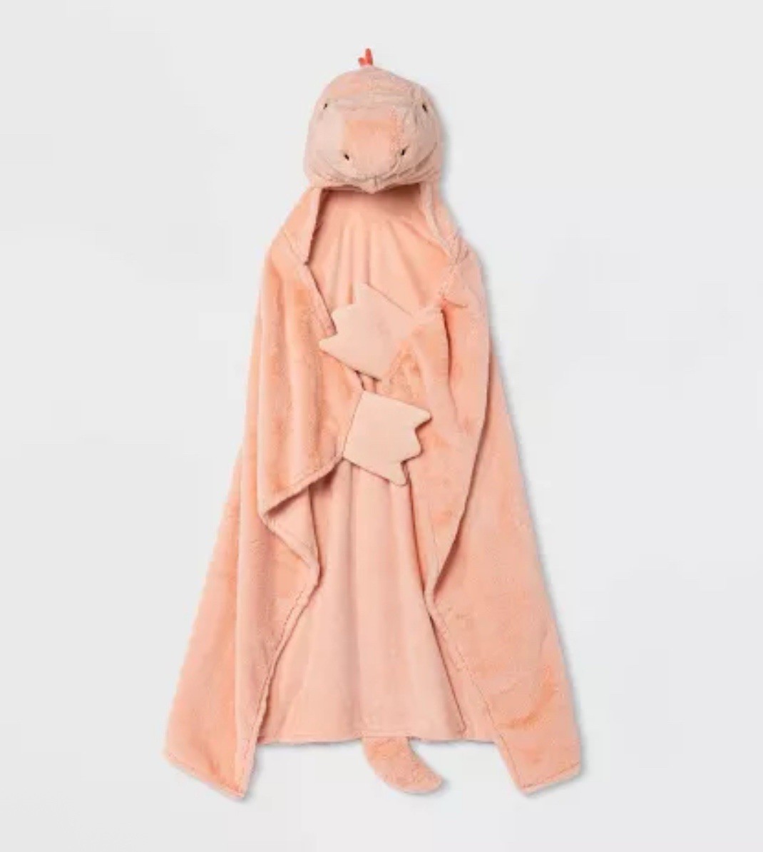 Dinosaur Dino Kids' Hooded Blanket Soft and Cuddly Pink - Pillowfort