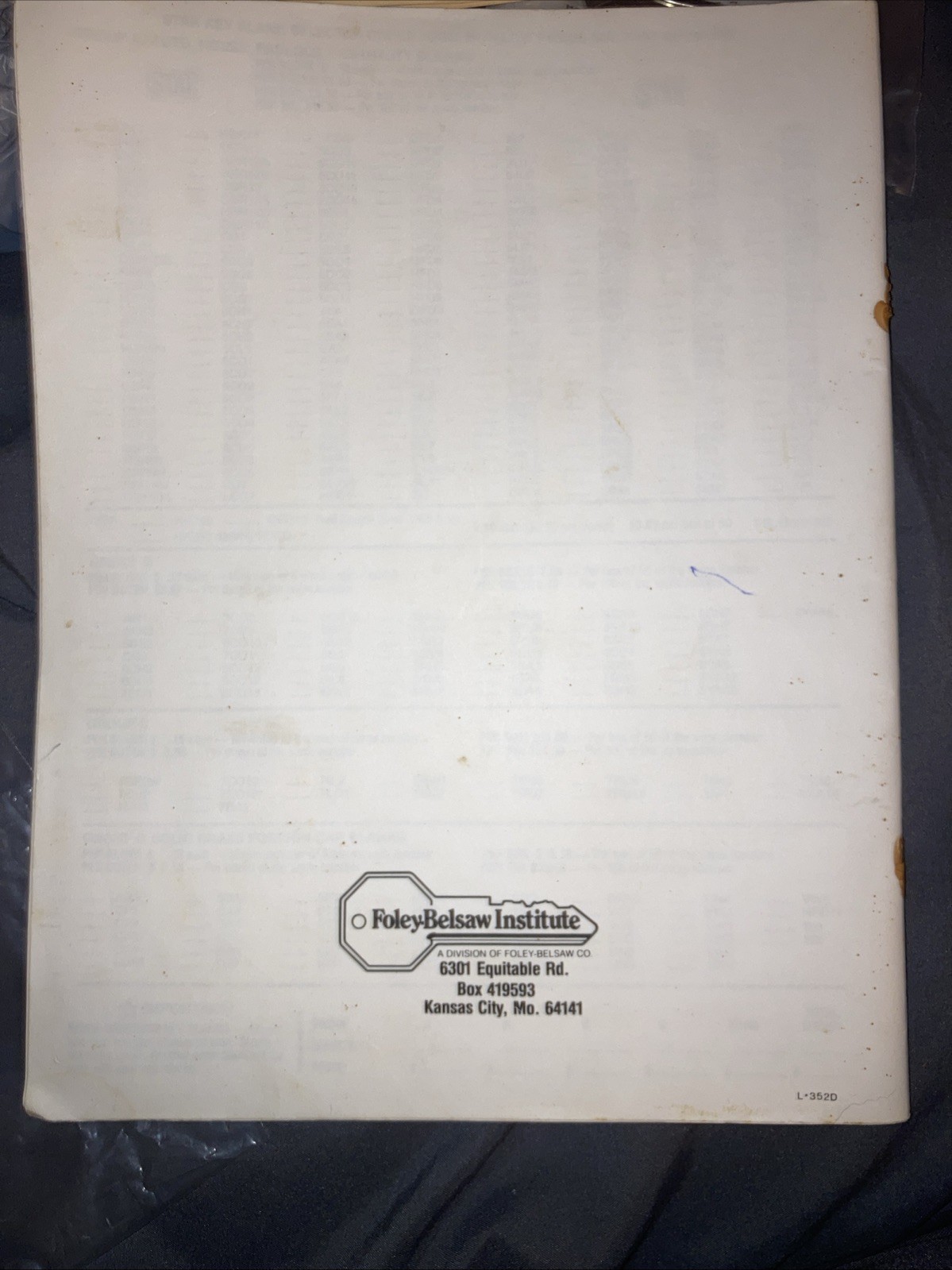 Professional Locksmithing Foley-Belsaw Key Blank Catalog