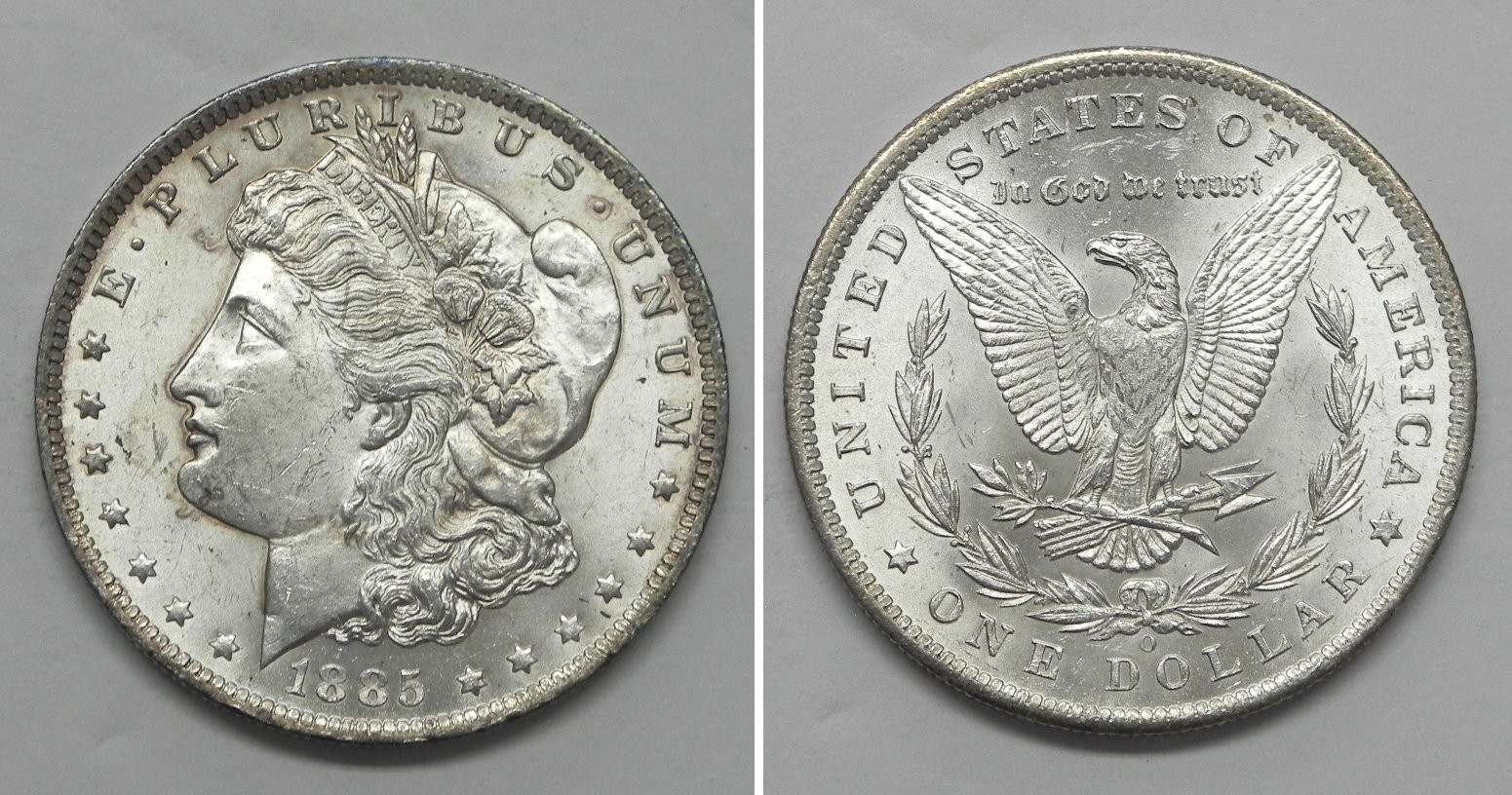 X7491  1885-O Morgan Dollar, Choice BU