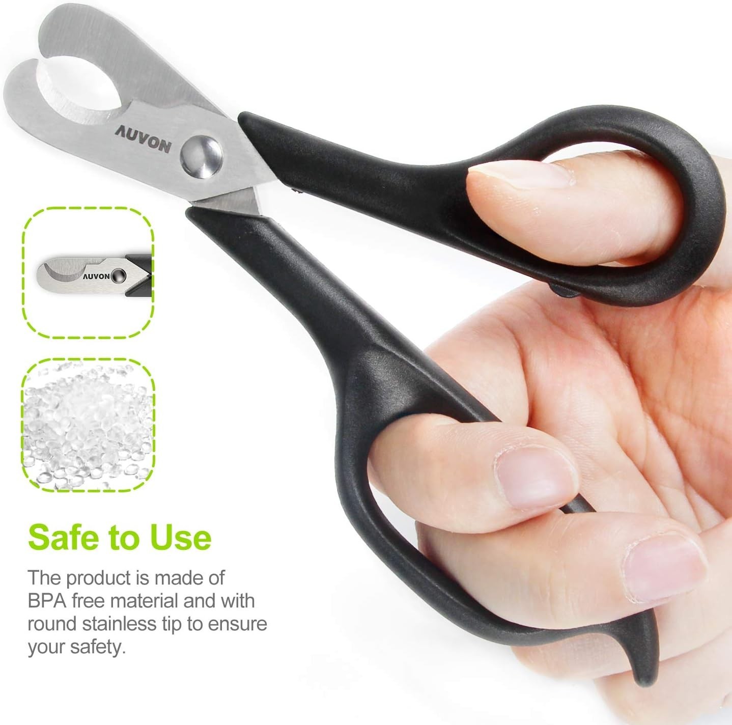 AUVON Scissors-Shaped Pill Cutter, Sharp Blade Pill Splitter for Easily Dividing