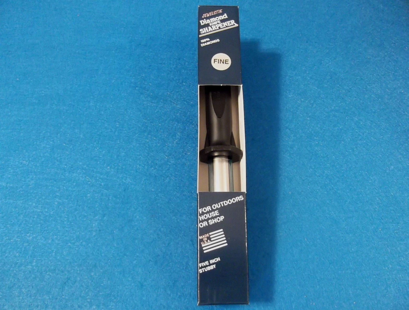 HEWLETT JEWELSTIK HMC5F Diamond FINE 1800 grit 5" oval rod knife sharpener USA