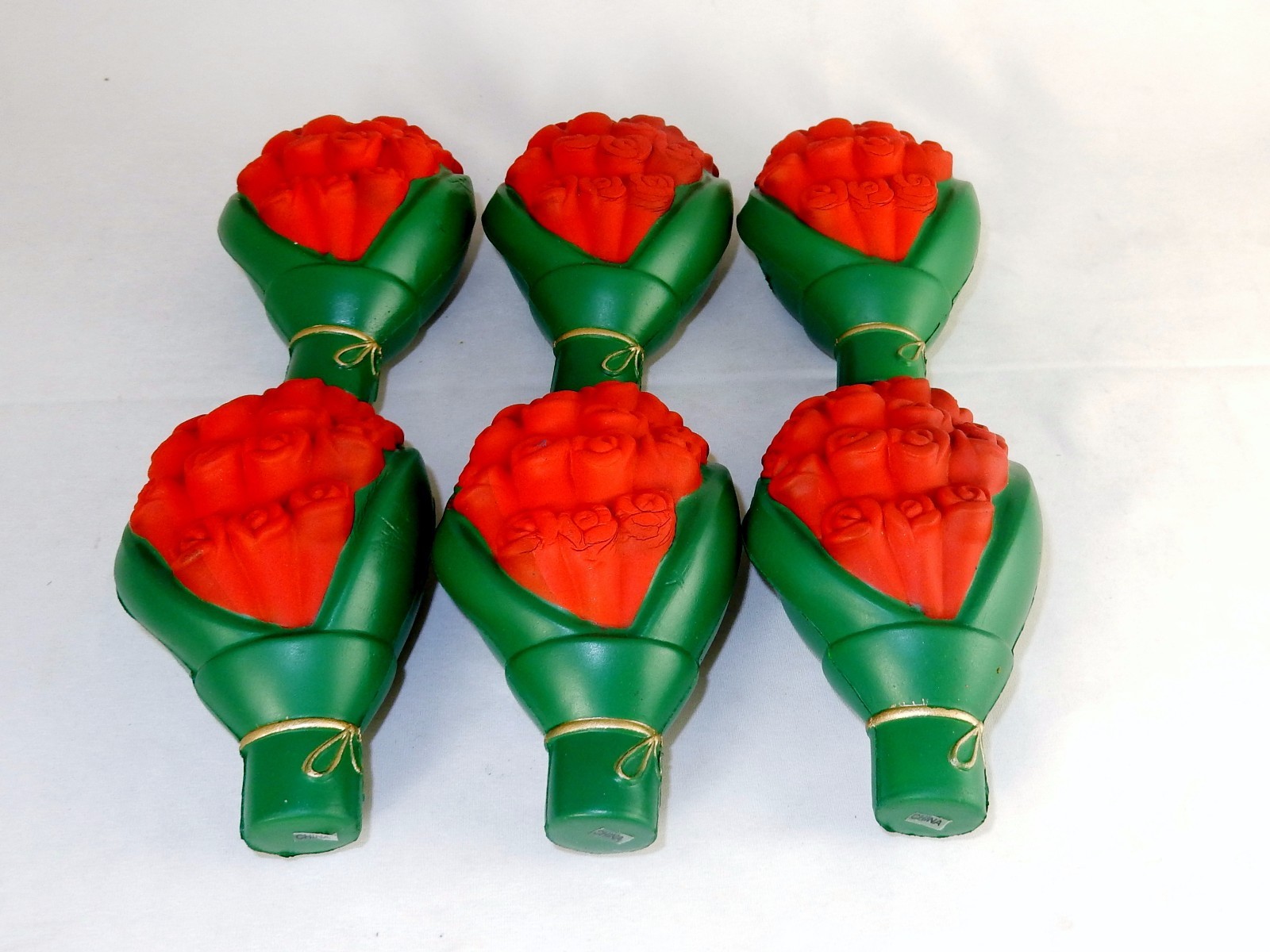 Rose Bouquet Shaped Stress Relief Toys, Lot of 6, Squeezable Foam ~ #SB-871