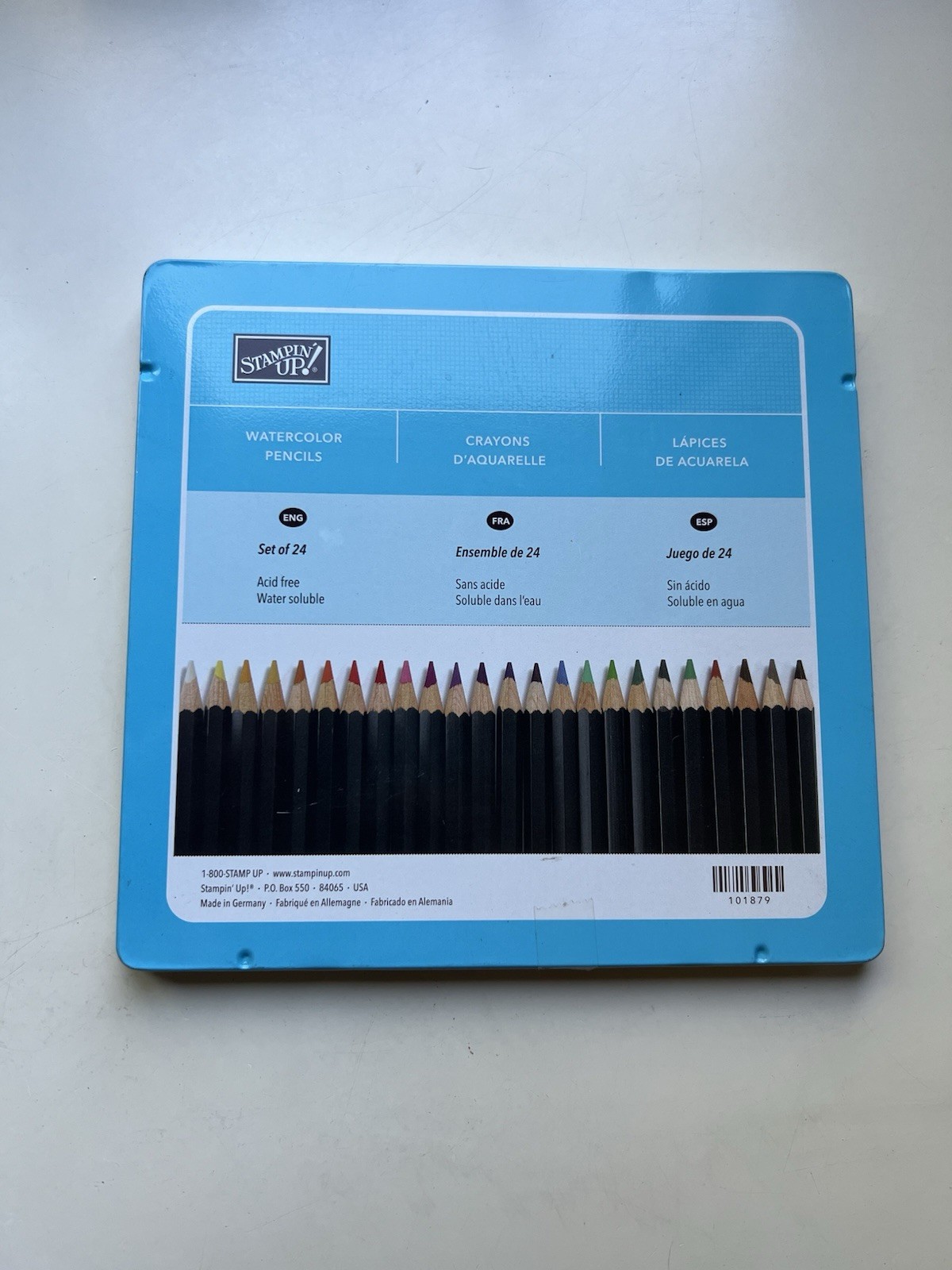 Stampin' Up! Watercolor Pencils Set of 24 Metal Case