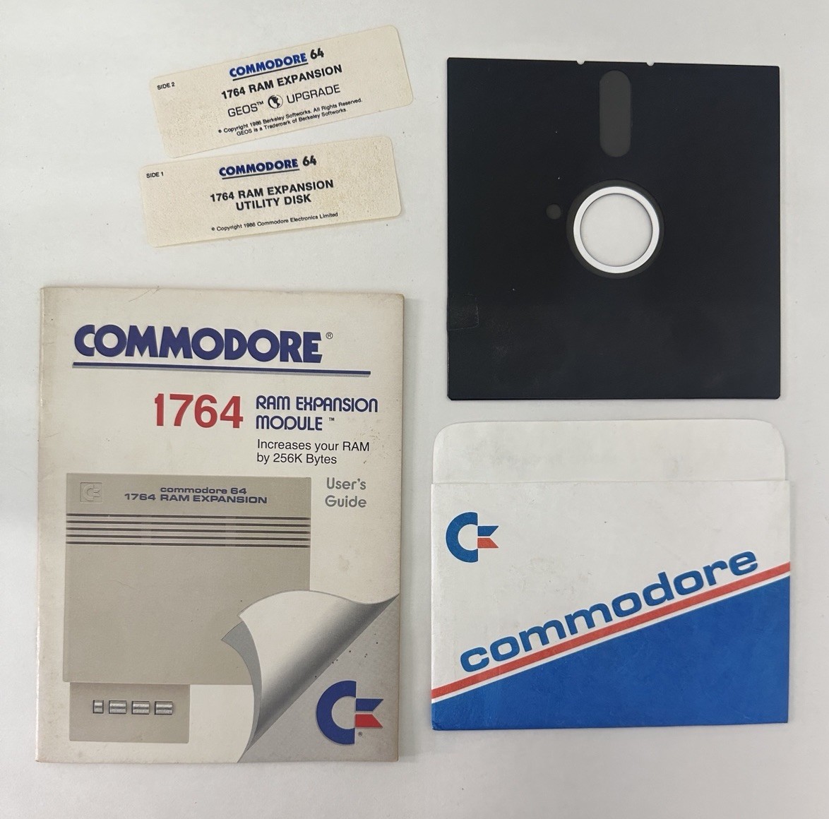 Commodore 1764 RAM Expansion Module User’s Guide & Disk Commodore 64 Untested