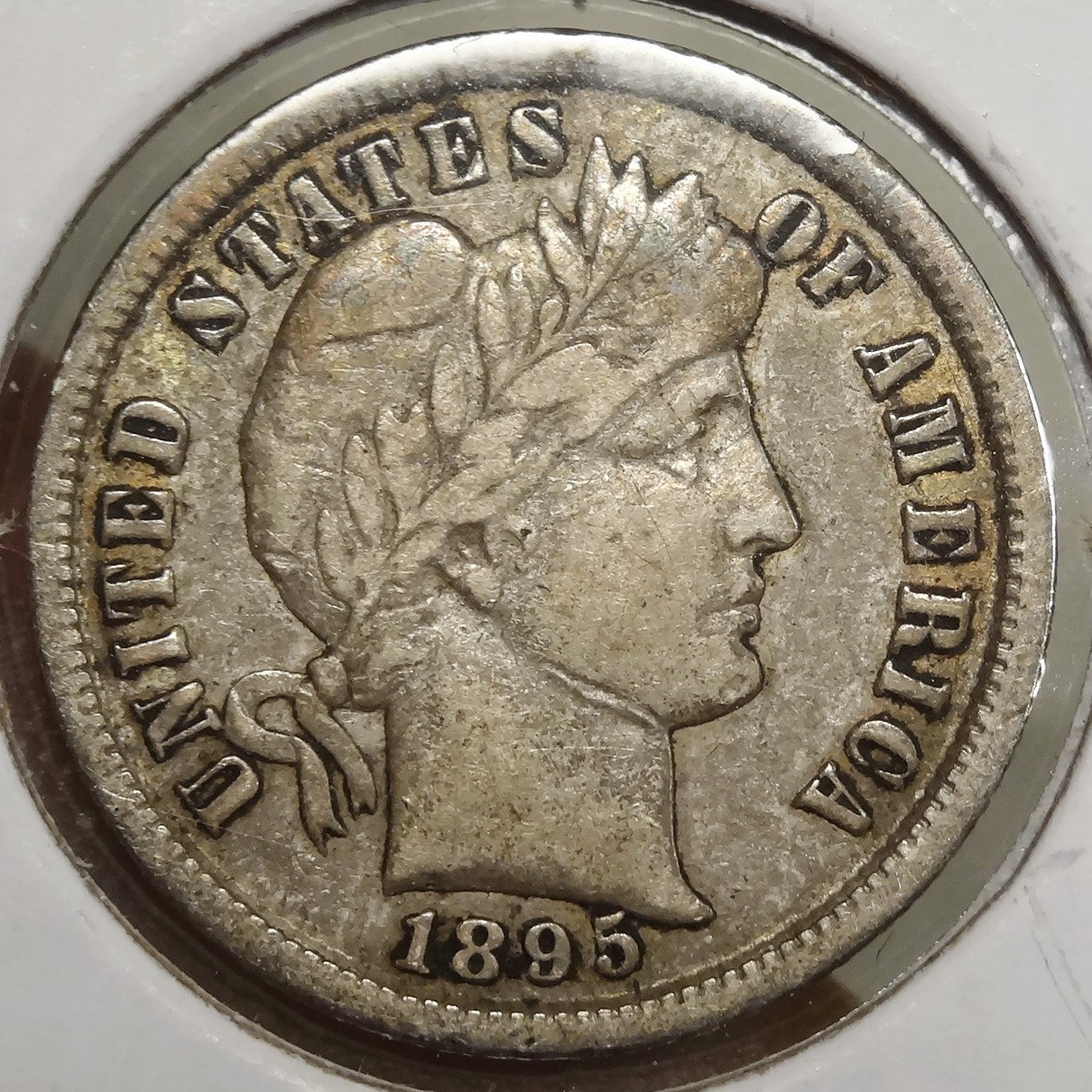 1895-S Barber Dime, Very Fine, Original & Scarce     1103-07