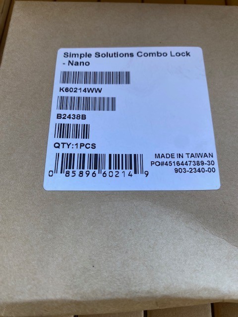 Kensington Combination Laptop Lock for Nano Size Security Slot K60214