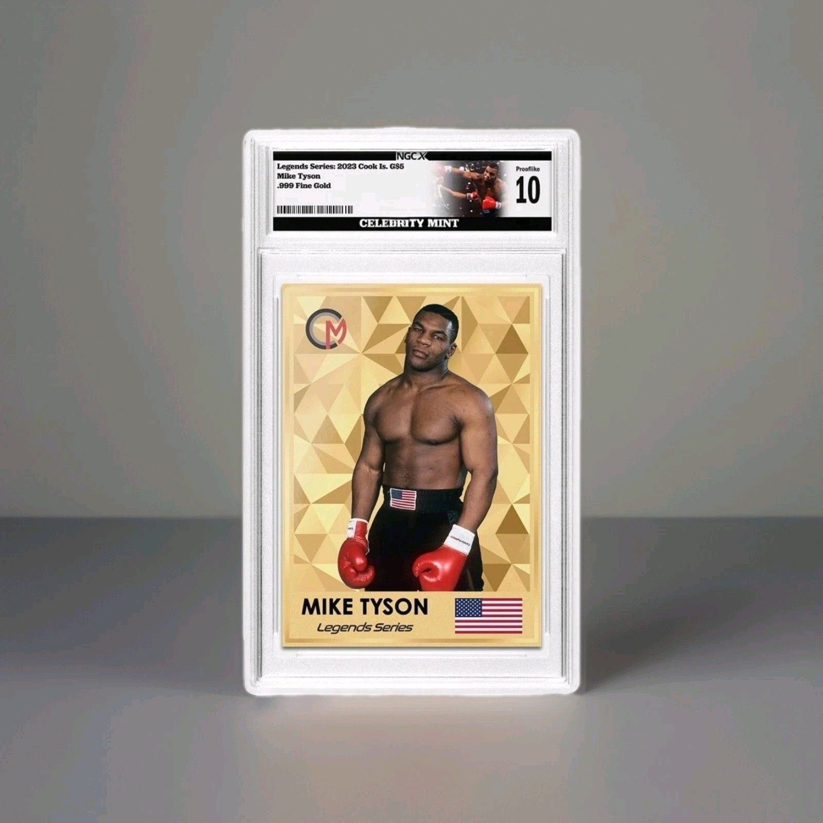 2023 Mike Tyson Cook Islands Celebrity Mint 1/2gm  Gold Legends Series NGCX PL10