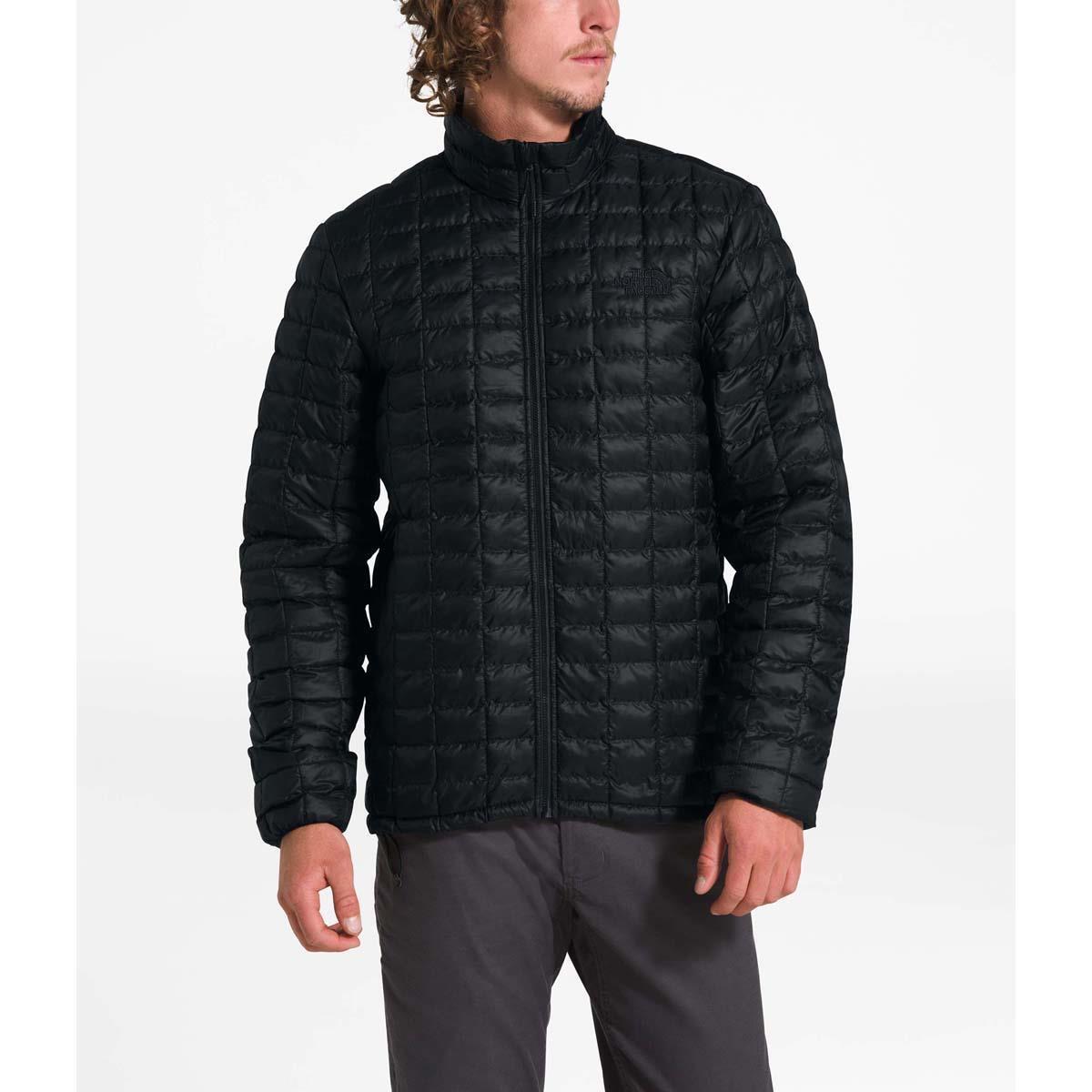 New Mens The North Face Black Eco Thermoball Full Zip Jacket Coat Puffer Matte