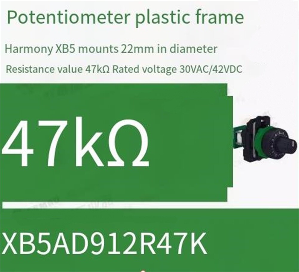 1/Piece NEW Potentiometer XB5AD912R47K XB5 AD912R47K Resistance Value 47kΩ 22mm