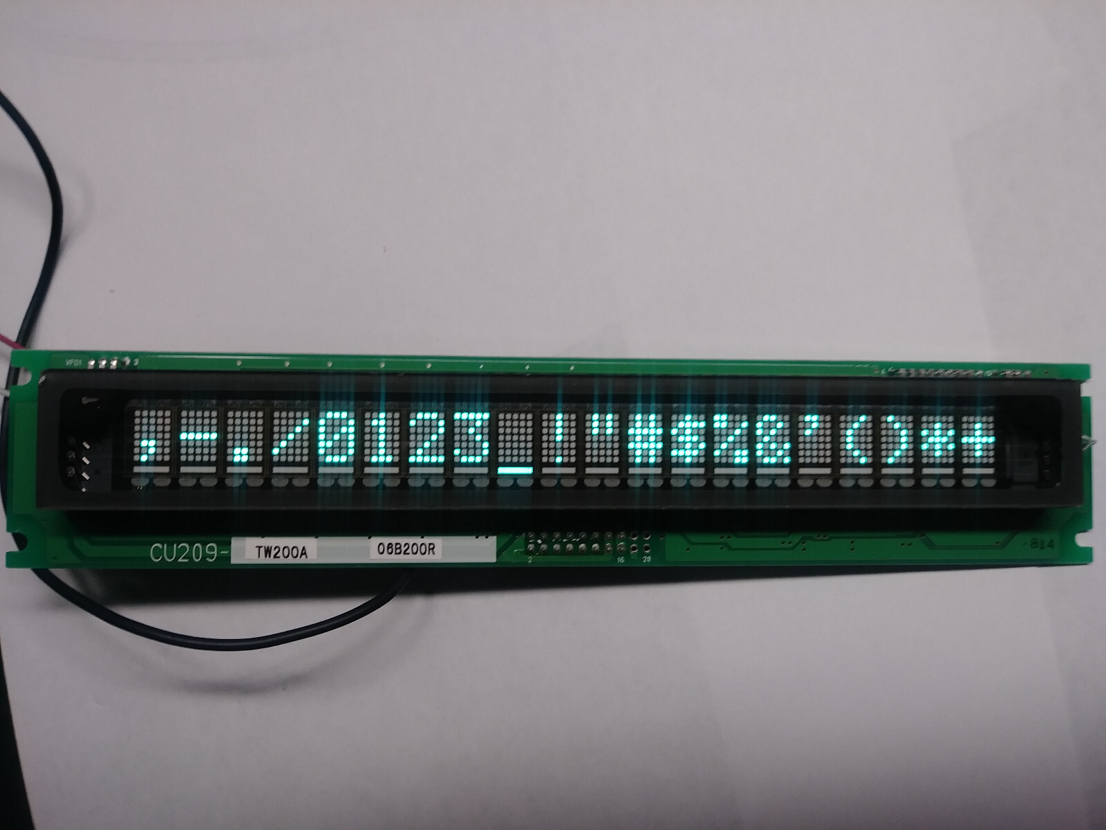 Noritake Itron Japan CU209-TW200A VFD 1x20 Display