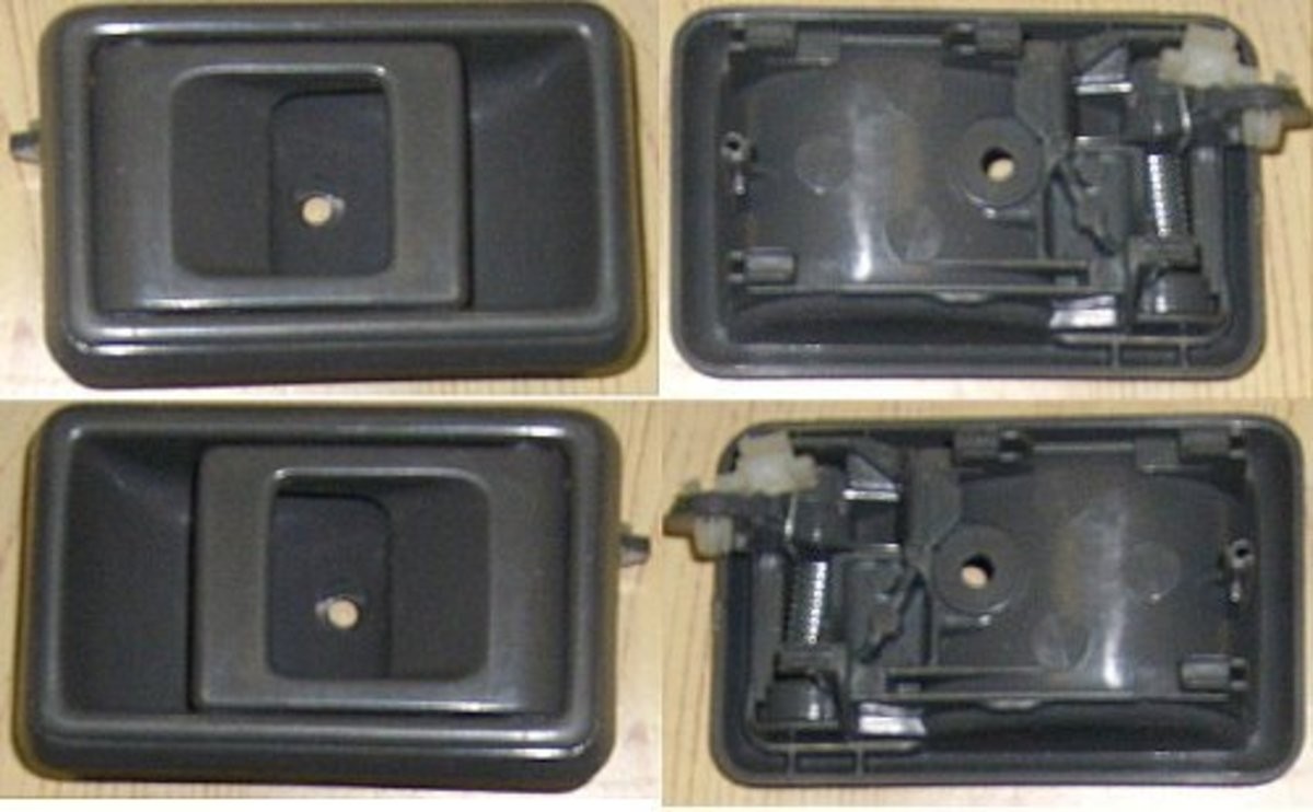 fits 1988 to 1992 Toyota Corolla Interior Door Handle Left Right Front Rear Gray