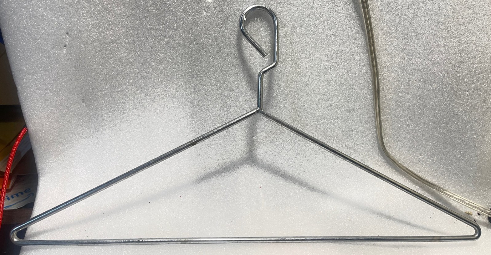 EACH Commercial Heavy duty LOOP coat HANGERs, chrome STEEL 16"Lx8"H(S9)