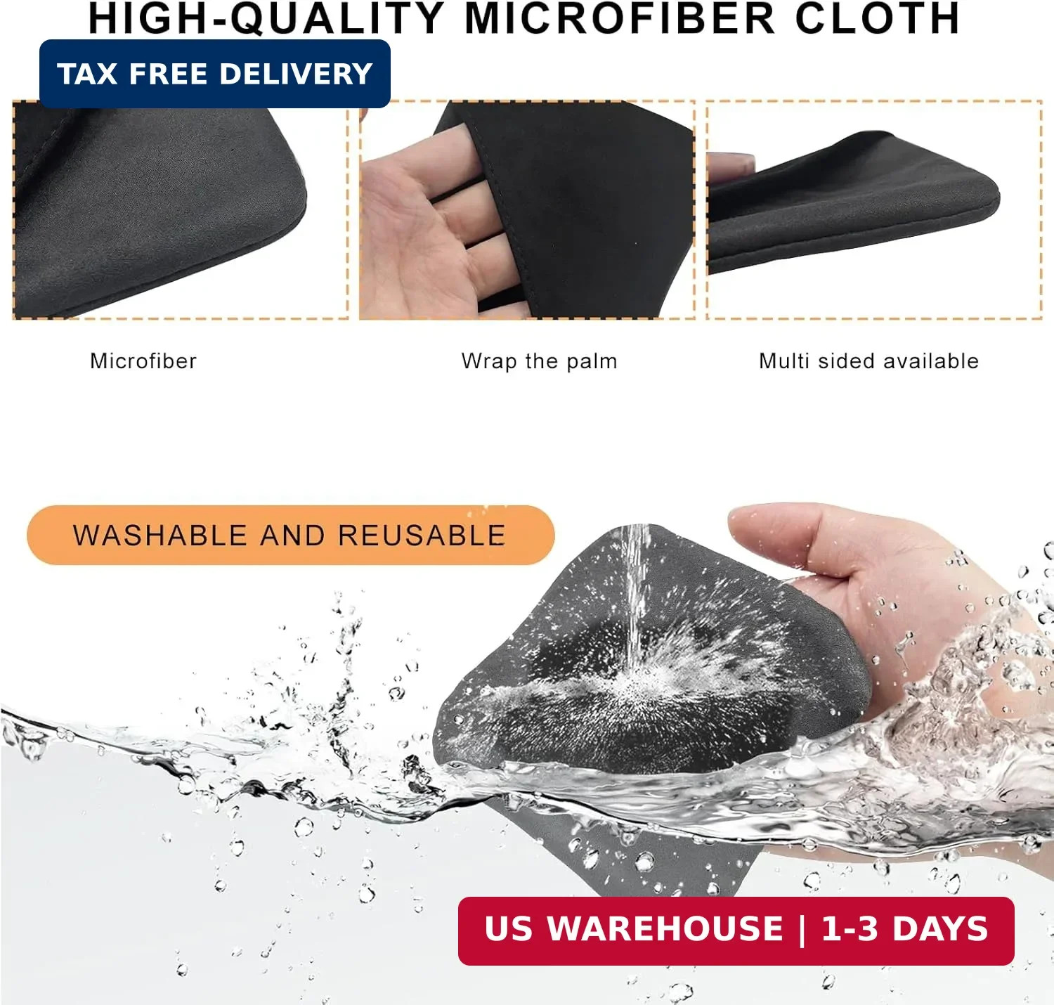 Car Screen Cleaner, Square Microfiber Cloth Non-Scratch Auto Touchscreen Cleanin