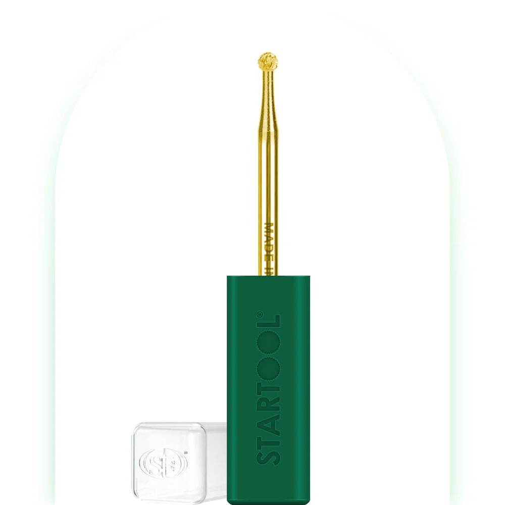 StarTool Cuticle Cleaner Nail Drill Bit (Ball Shape) 3/32" (Gold)