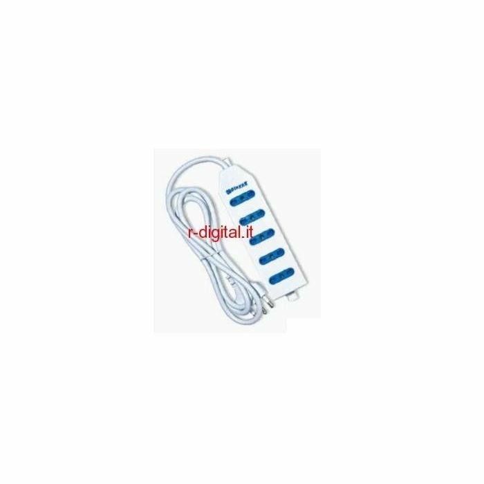5 ELECTRIC FLAT 10/16A MULTI-PASS SOCKET CABLE MULTIPLE OFFICE
