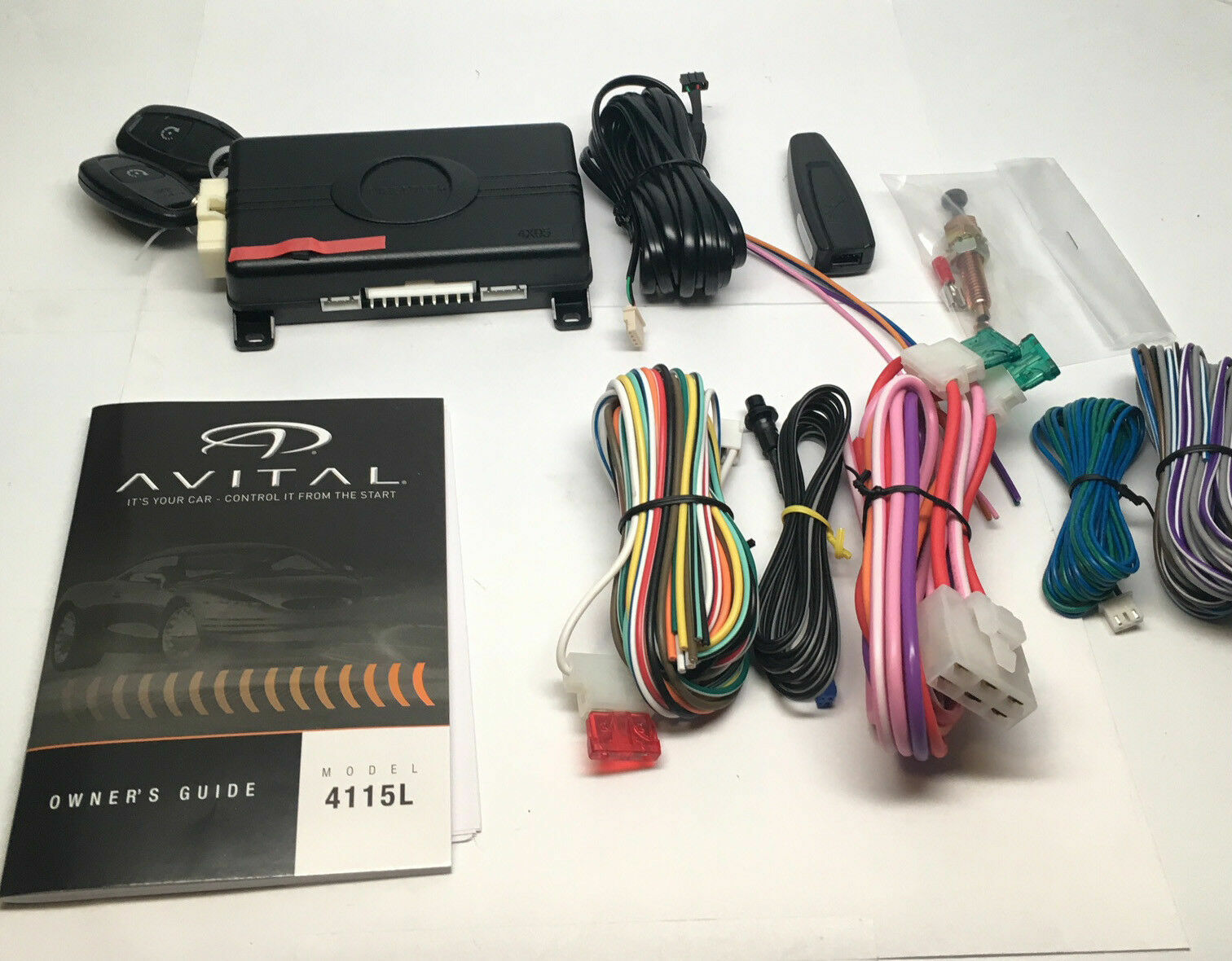 Avital 4115L 1-Button Remote Start with Unlocking (2) 1-Button Remotes D2D NEW