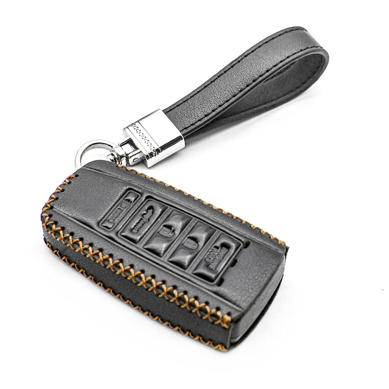 Fit for Acura MDX RDX RLX ILX TLX Key Fob Cover Case Genuine Leather Smart Ke...