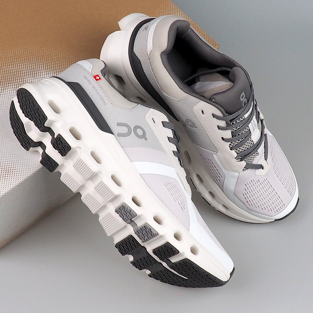 On Cloudrunner 2 Sneakers in Frost/White Women's Running Shoes Size 6-9.5